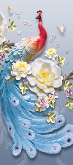 Tấm ảnh chim công rực rỡ, tỏa sáng vẻ đẹp thanh lịch đầy cuốn hút.