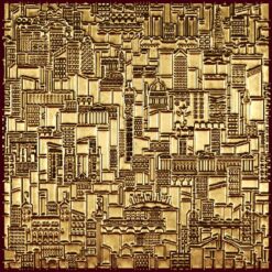 Bức hình trừu tượng rực rỡ với ánh nhũ vàng lung linh đầy cuốn hút.