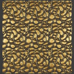 Bức tranh trừu tượng với sắc vàng lấp lánh, thu hút mọi ánh nhìn.