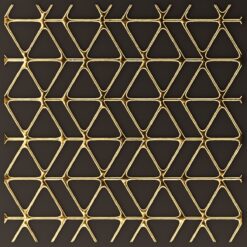 Bức tranh trừu tượng với sắc vàng nhũ lấp lánh thật cuốn hút.