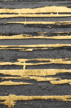 Bức tranh trừu tượng vàng lấp lánh, tạo nên vẻ đẹp sang trọng và huyền bí.