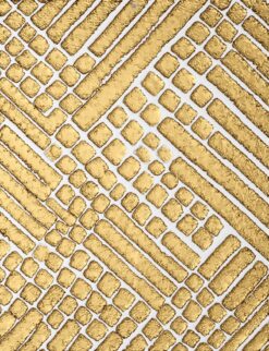 Bức tranh trừu tượng lấp lánh với nhũ vàng đầy sức hút và bí ẩn.