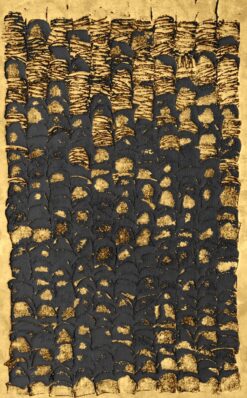 Bức hình trừu tượng với sắc vàng ánh kim nổi bật và đầy mê hoặc.