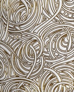 Bức tranh trừu tượng với gam màu nhũ vàng rạng rỡ và cuốn hút.