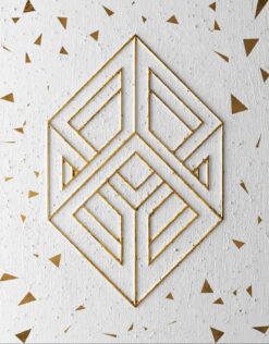 Tấm ảnh trừu tượng với nhũ vàng tạo nên sức hấp dẫn độc đáo.