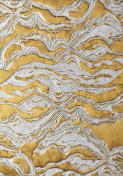 Bức hình trừu tượng với ánh nhũ vàng tạo nên vẻ đẹp huyền bí.