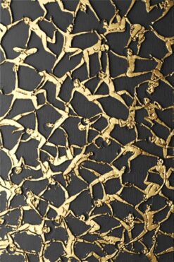 Tấm ảnh trừu tượng phản chiếu sự sang trọng với nhũ vàng lấp lánh.