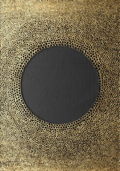 Bức hình trừu tượng rực rỡ sắc vàng, đầy cảm hứng và sáng tạo.