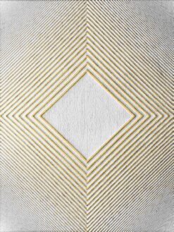 Bức hình trừu tượng cuốn hút bởi những đường nhũ vàng lấp lánh.