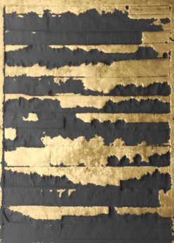 Bức tranh trừu tượng với nhũ vàng, mang đến vẻ đẹp sang trọng tinh tế.