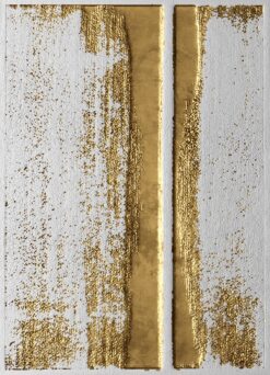 Tấm ảnh trừu tượng nổi bật với những đường nét vàng lấp lánh cuốn hút.