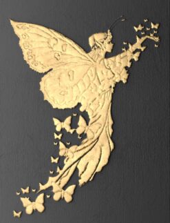 Bức hình tỏa sáng với sắc nhũ vàng, thể hiện vẻ đẹp tinh tế.