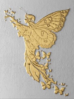 Tấm ảnh trừu tượng với sắc vàng lấp lánh, thu hút ánh nhìn.