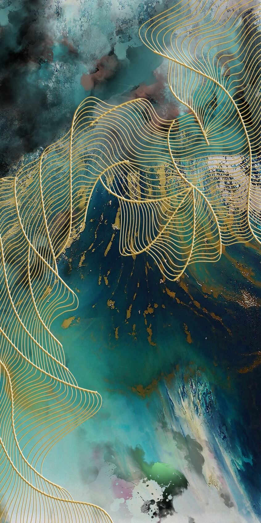 3D abstract art with depth effect