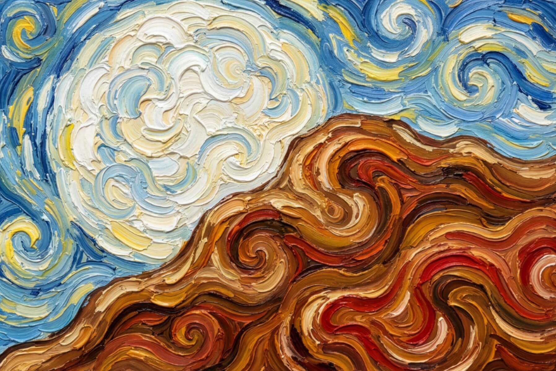 Modern abstract oil painting
